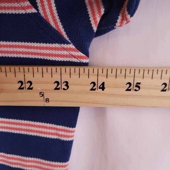 Brooks Brothers Polo Shirt Mens XL Striped Blue, Red Sheep Performance - Picture 7 of 10